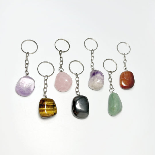 Tumbled Stone Keychain