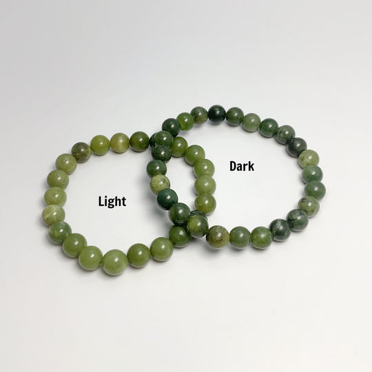 Mixed Green Canadian Jade Beaded Bracelet