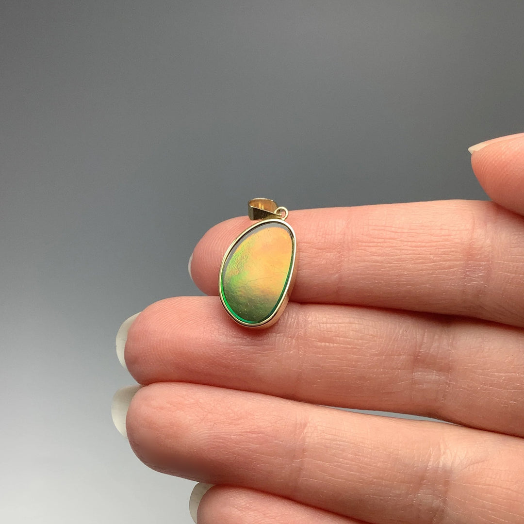 Alberta Ammolite 14K Gold Pendant