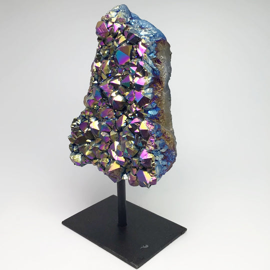 Rainbow Amethyst Druze Cluster On Stand