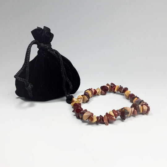 Mookaite Chip Beaded Bracelet