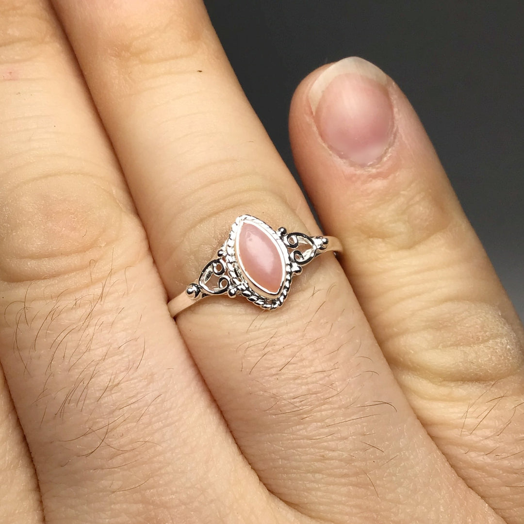 Pink Peruvian Opal Ring