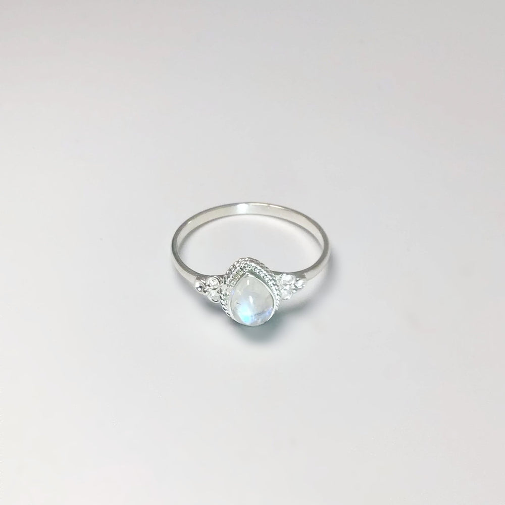 Rainbow Moonstone Ring