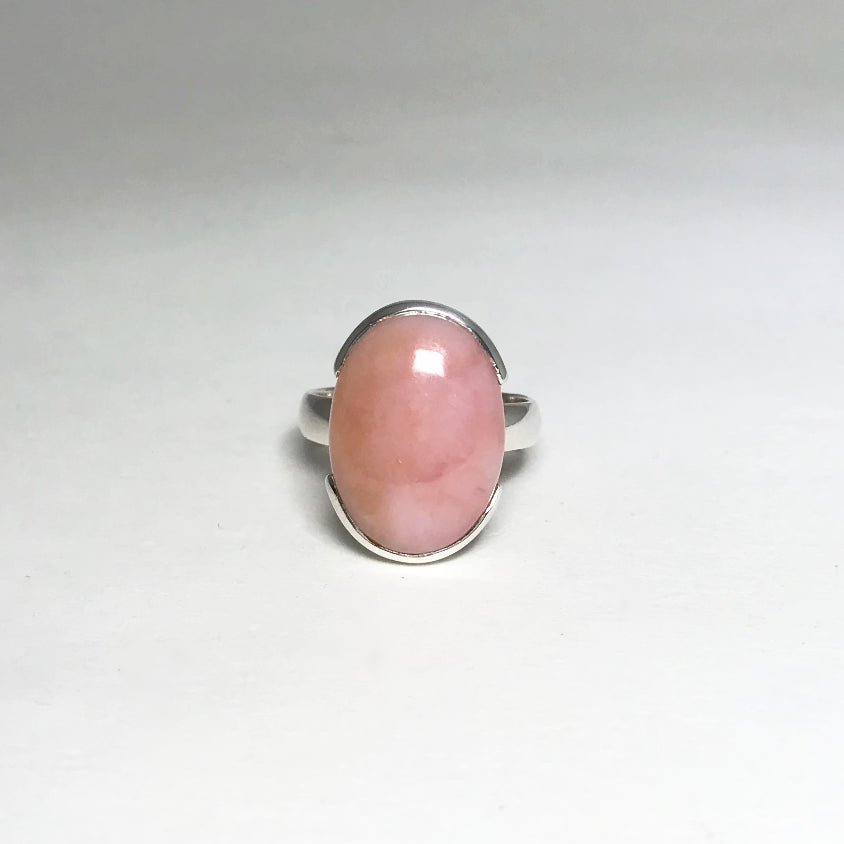 Pink Peruvian Opal Ring