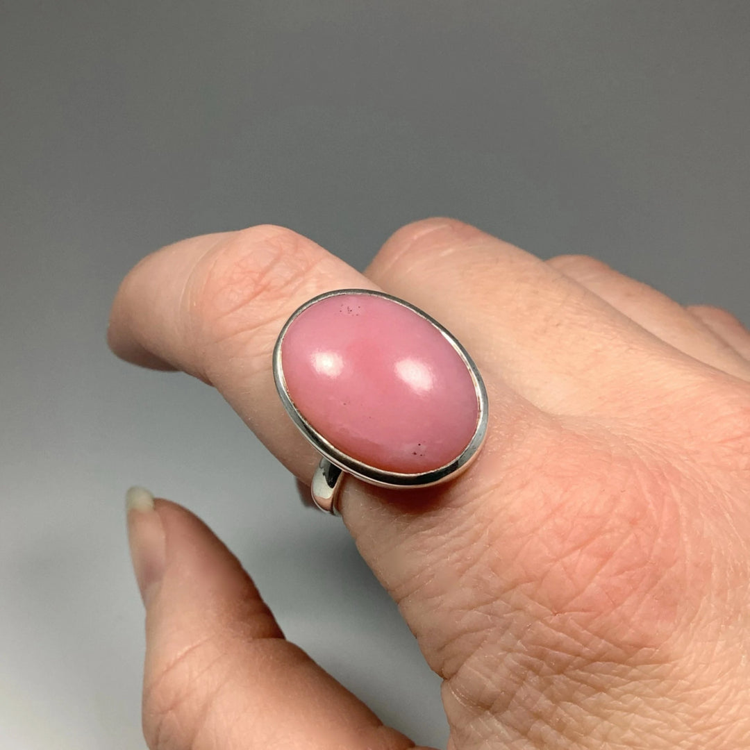 Pink Peruvian Opal Ring