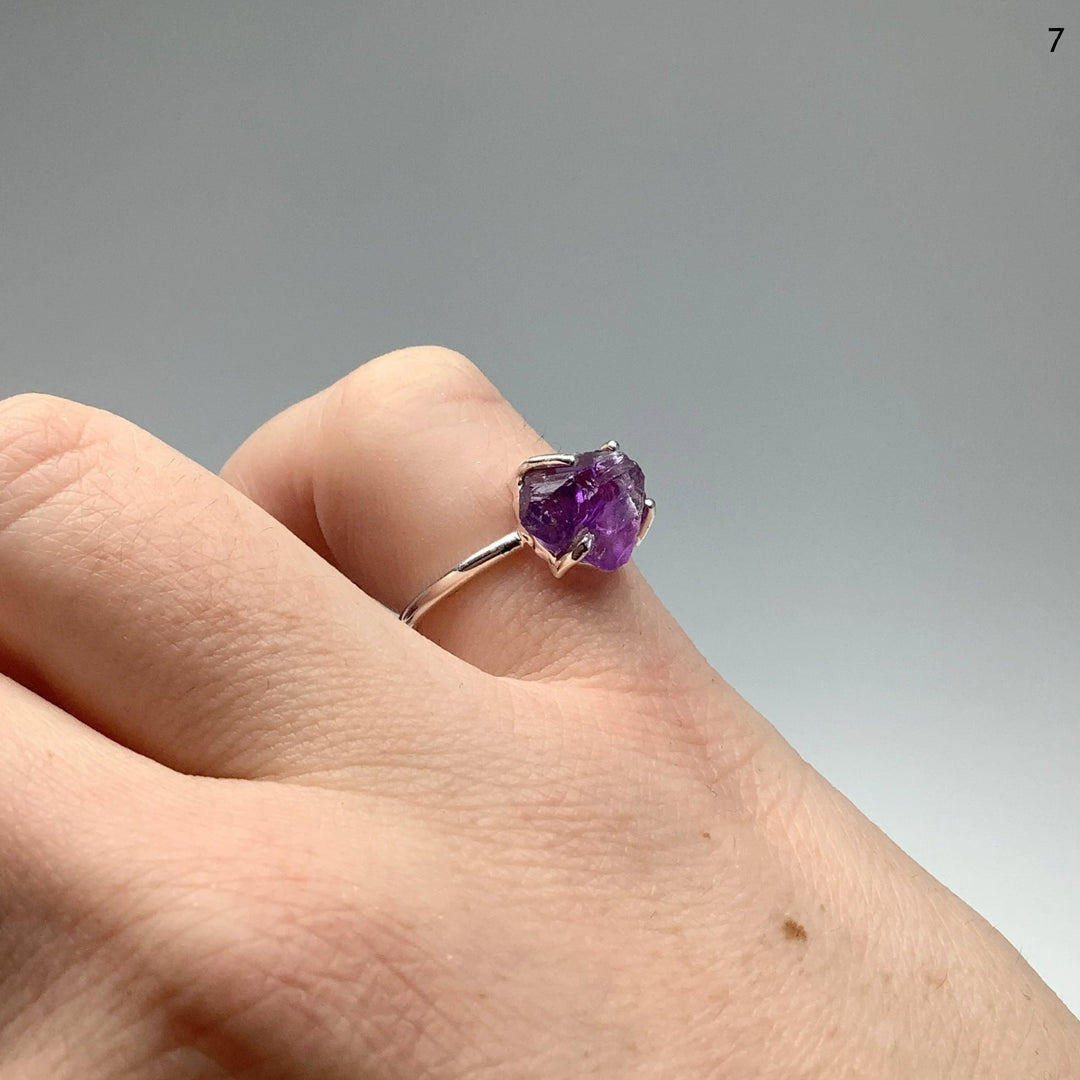 Raw Amethyst Ring