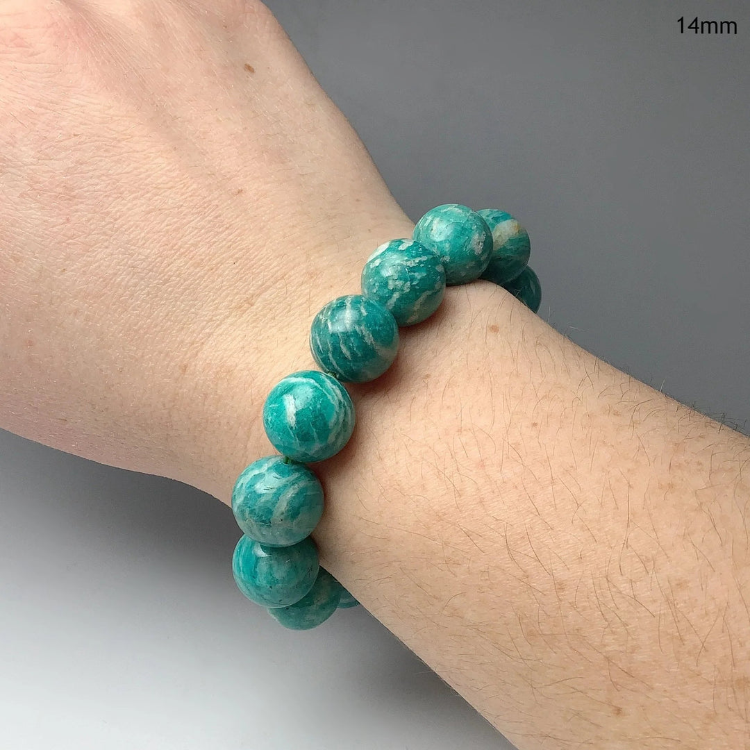 Striped Amazonite Beaded Bracelet