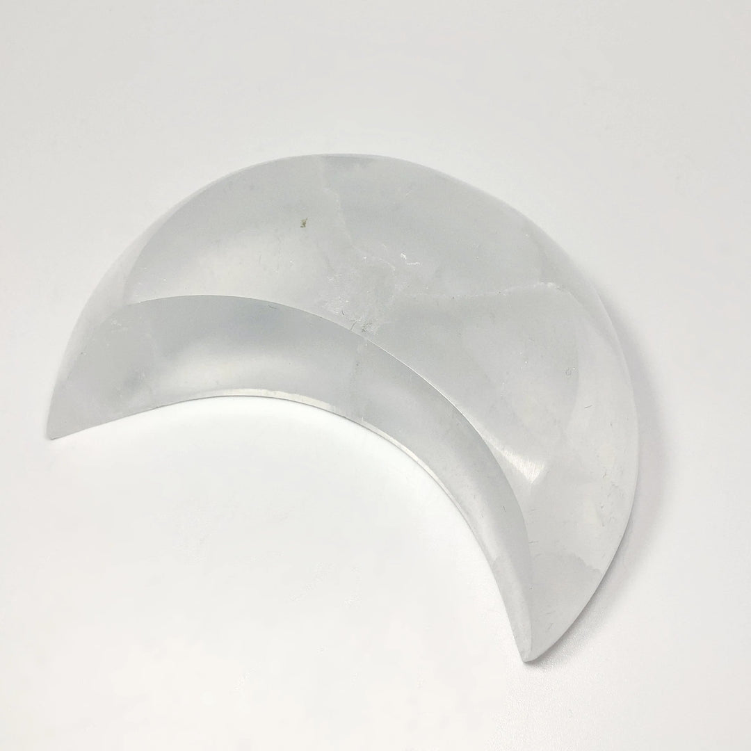 Selenite Half Moon Bowl