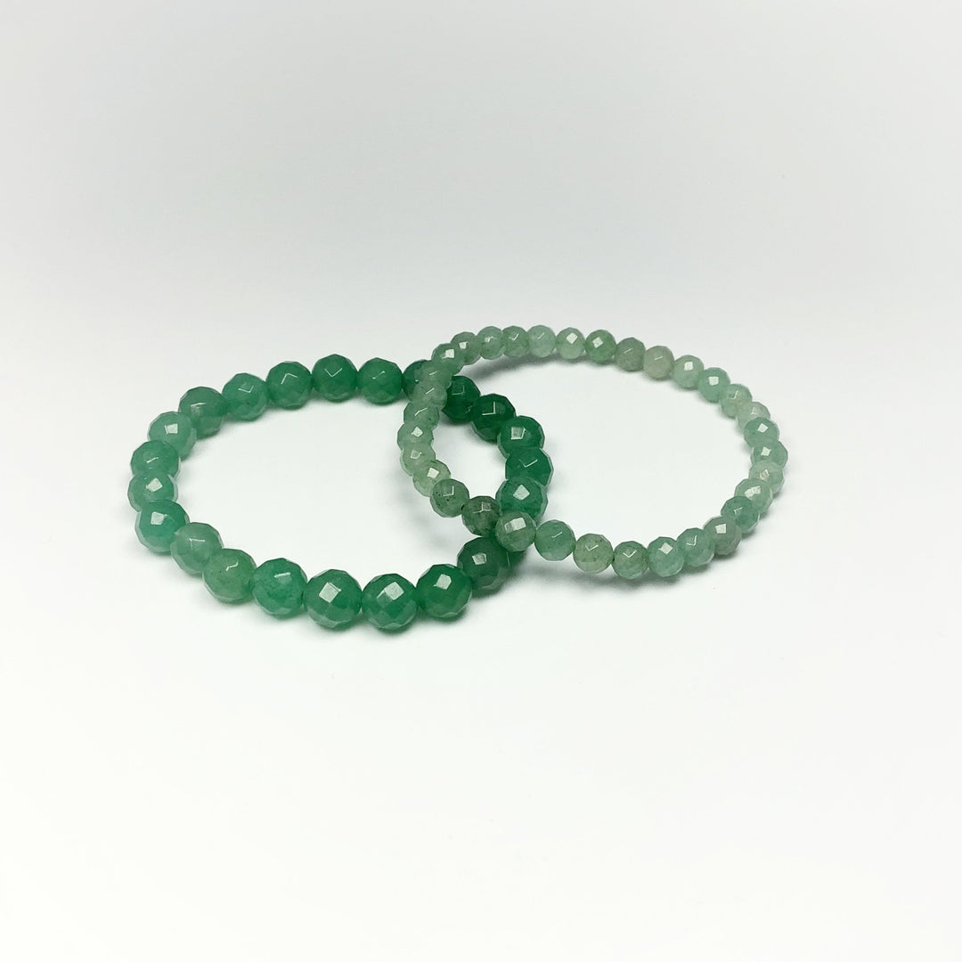 Green Aventurine Faceted Beaded Bracelet