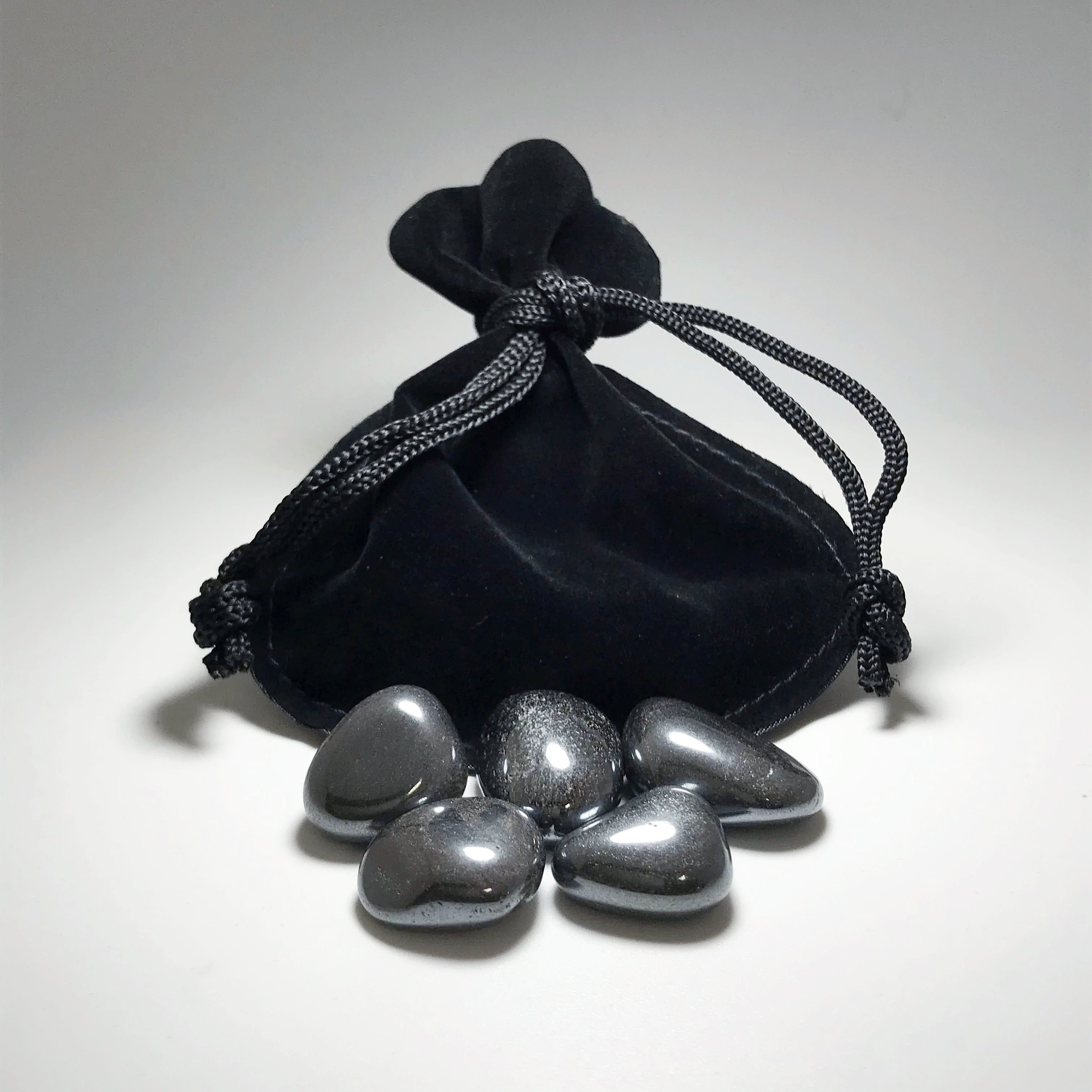 Hematite Small Tumbles Pouch