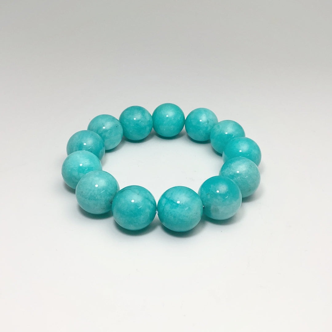 Amazonite Beaded Bracelet - 16mm - High Quality