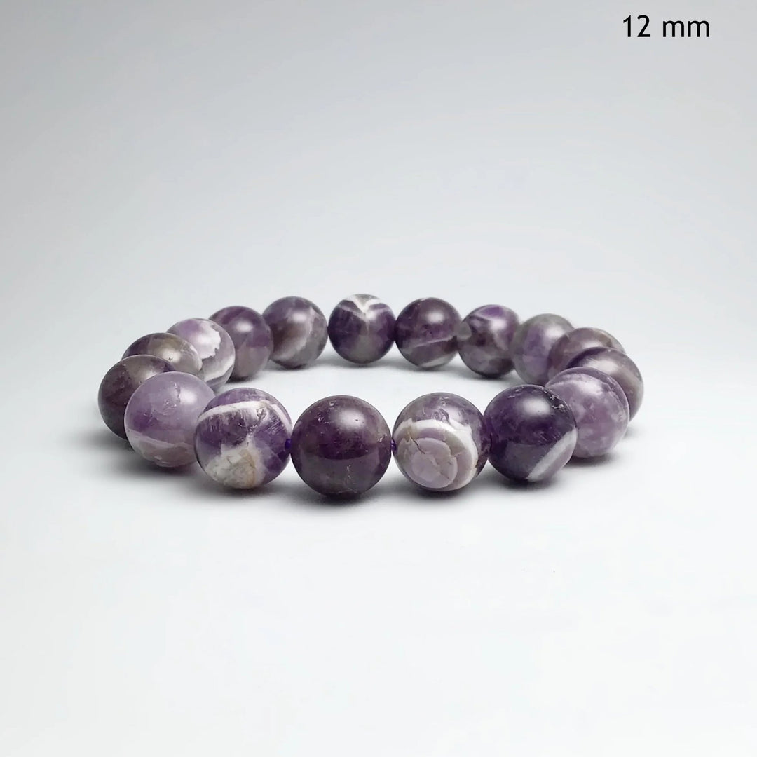 Chevron Amethyst Beaded Bracelet