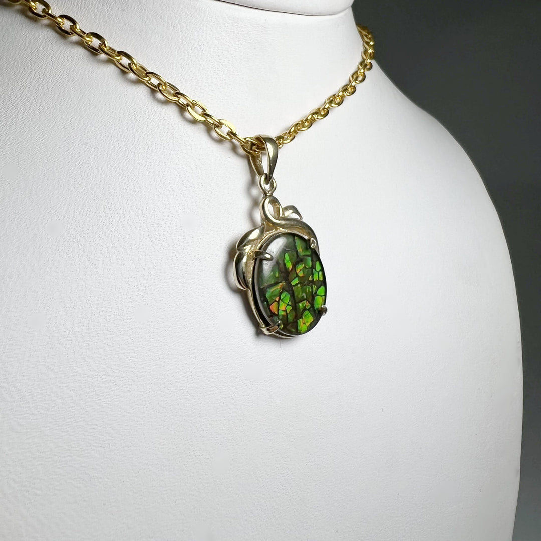 Alberta Ammolite 14K Gold Pendant