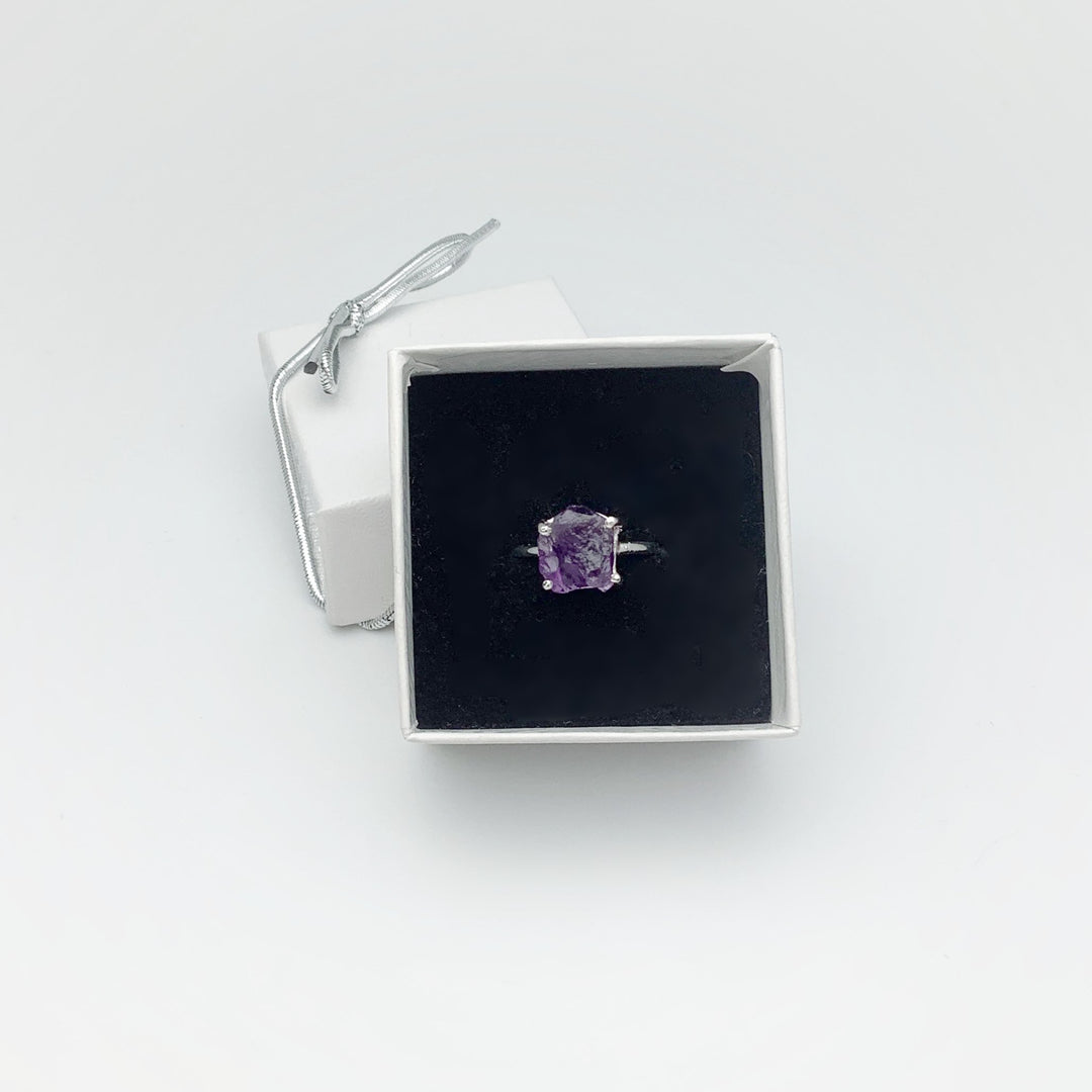 Raw Amethyst Ring