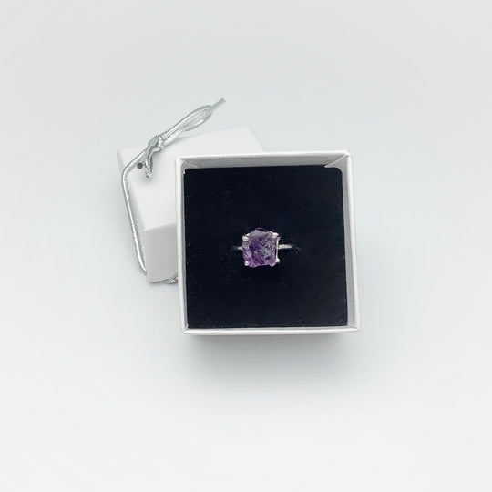 Raw Amethyst Ring