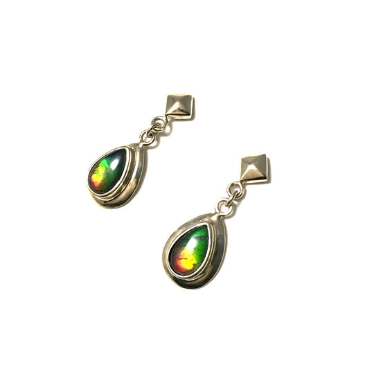 Alberta Ammolite 14K Gold Stud Earrings