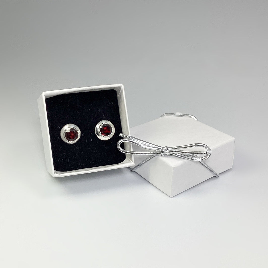 Garnet Stud Earrings