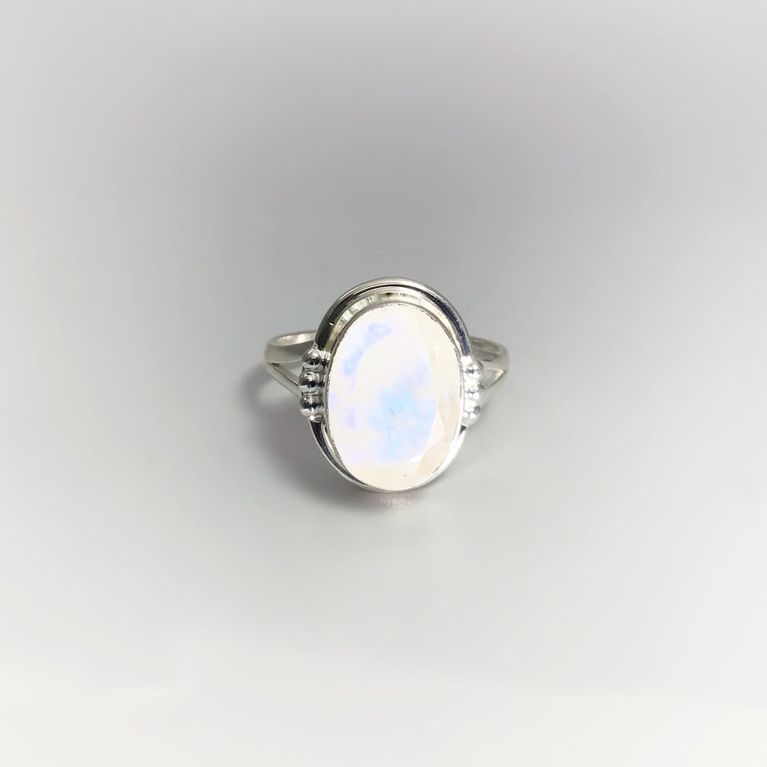 Rainbow Moonstone Ring