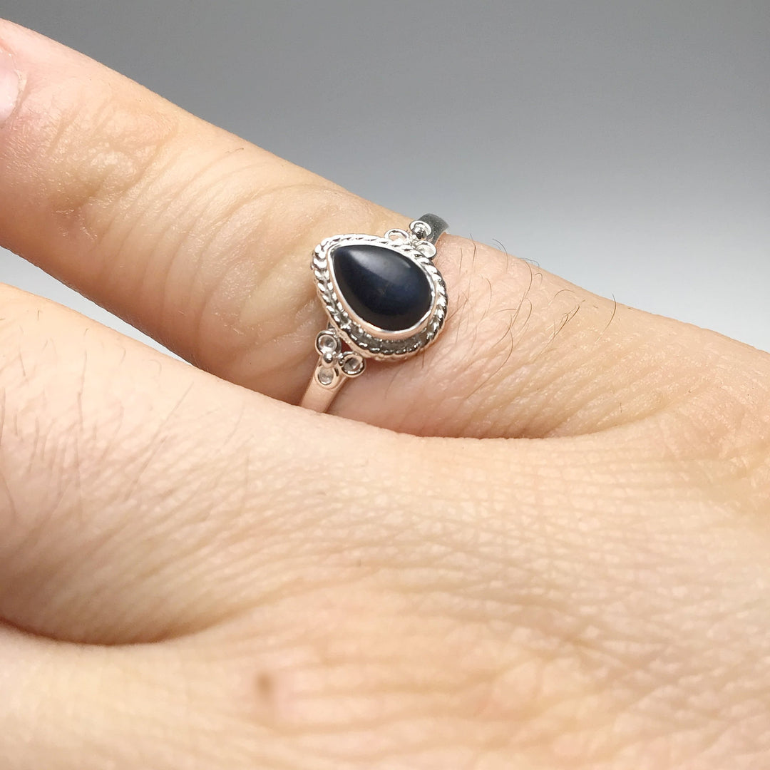 Blue Tiger Eye Ring