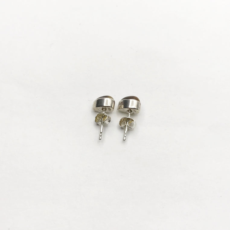 Tiger Eye Stud Earrings