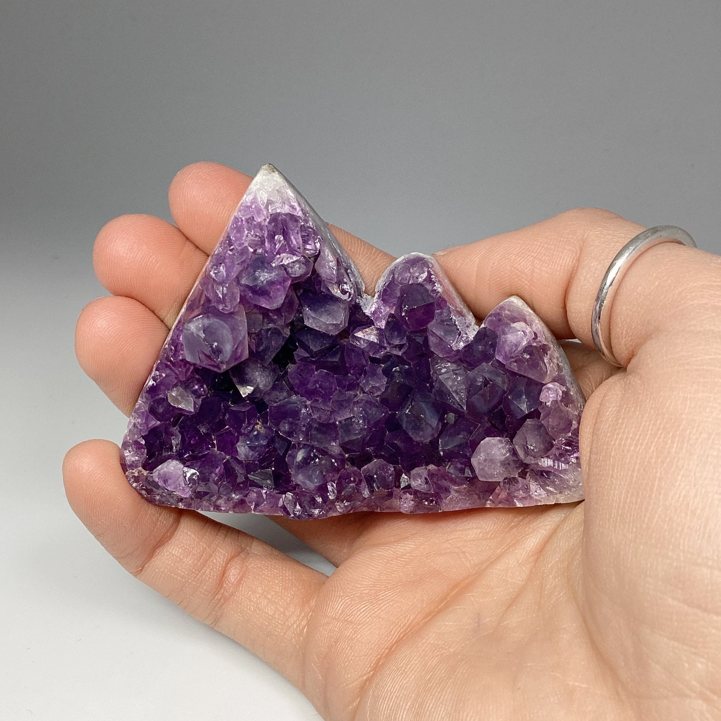 Amethyst Druze Cluster Mountain Carving