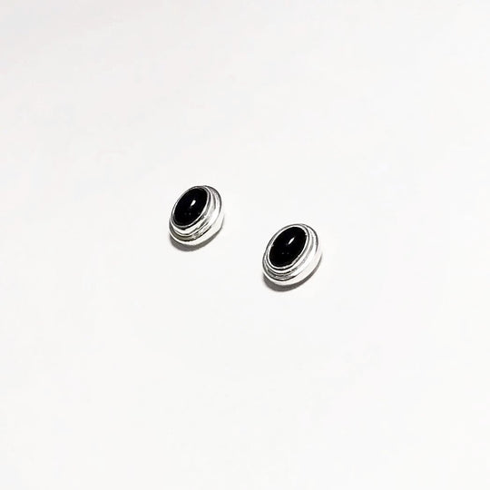 Black Onyx Stud Earrings