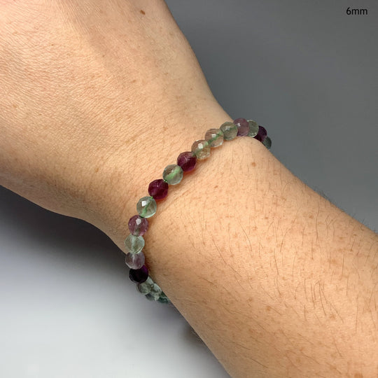 Fluorite Faceted Beaded Bracelet