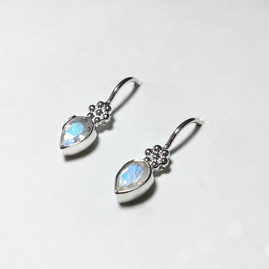 Rainbow Moonstone Dangle Earrings