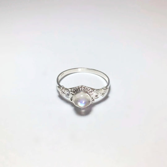 Rainbow Moonstone Ring