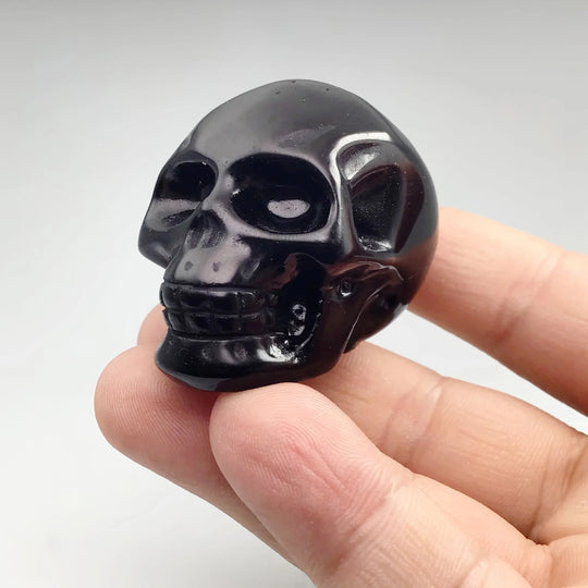 Carved Obsidian Crystal Skull