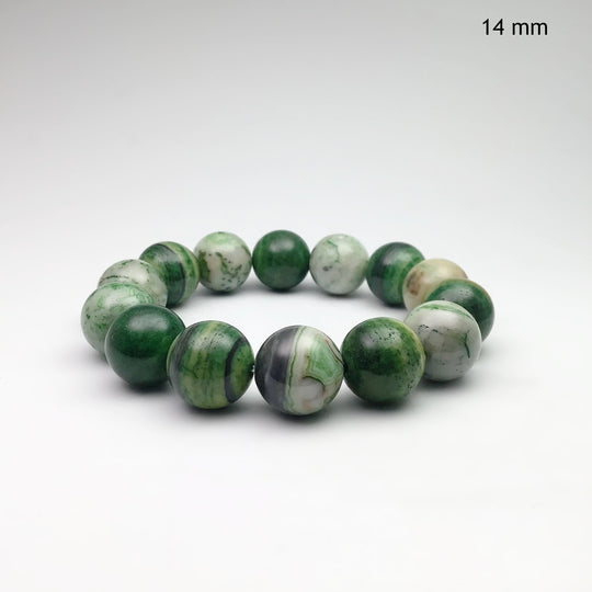 Green Crazy Lace Agate Beaded Bracelet