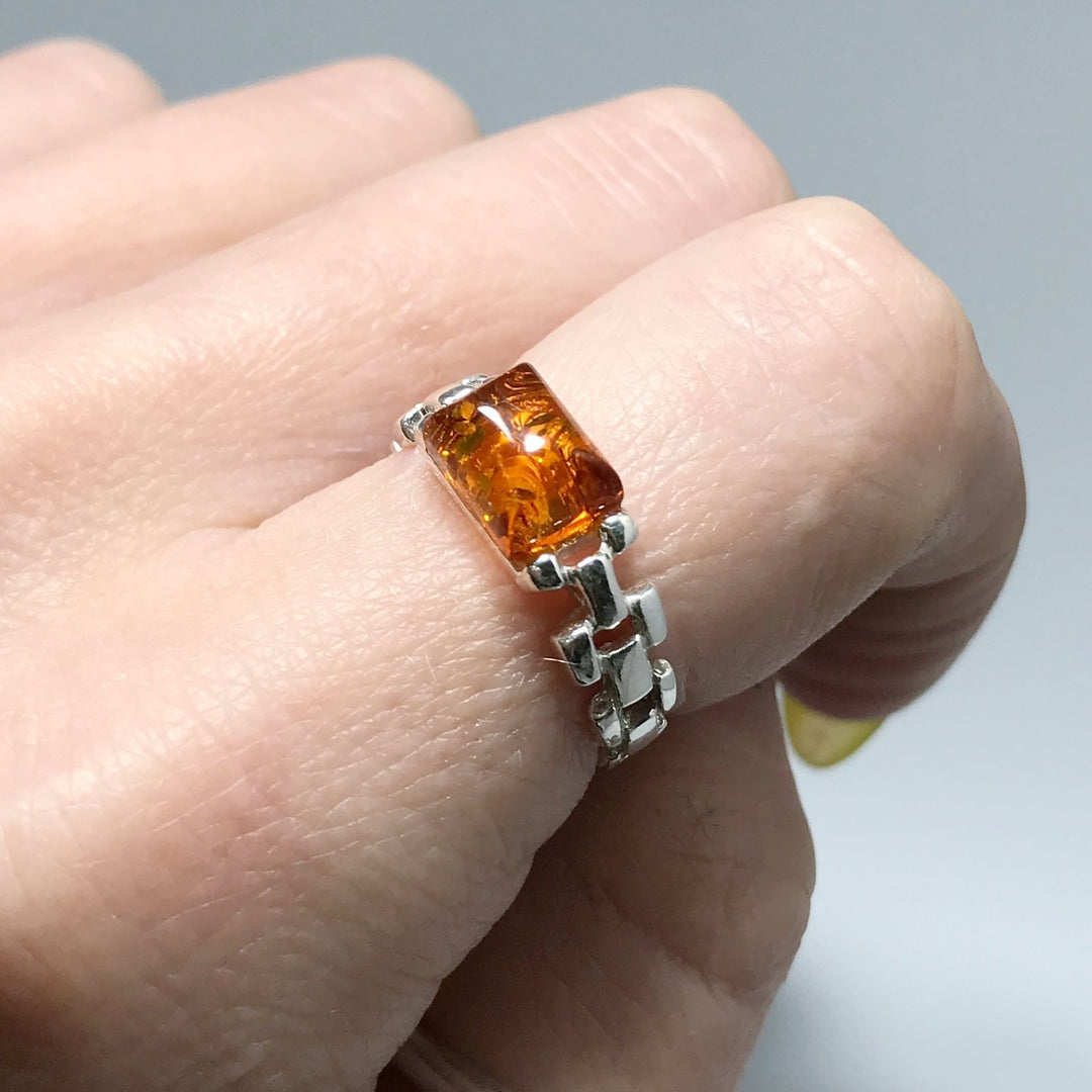 Cognac Amber Ring