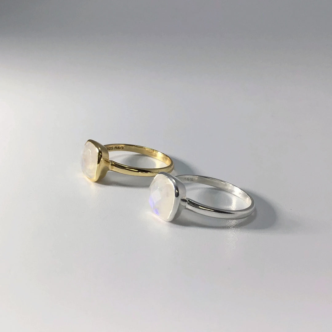 Rainbow Moonstone Ring