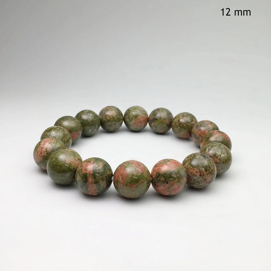 Unakite Jasper Beaded Bracelet