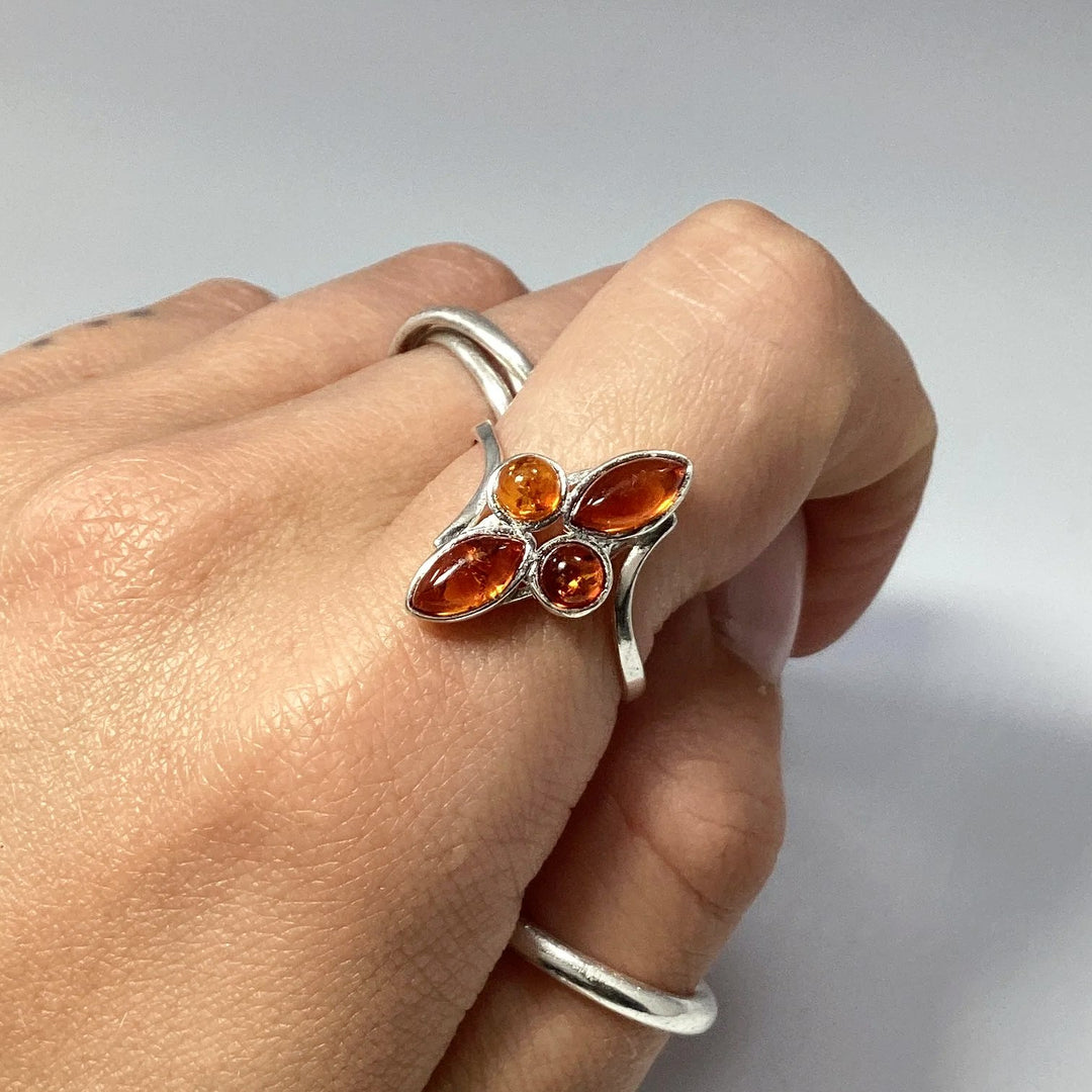 Cognac Amber Ring