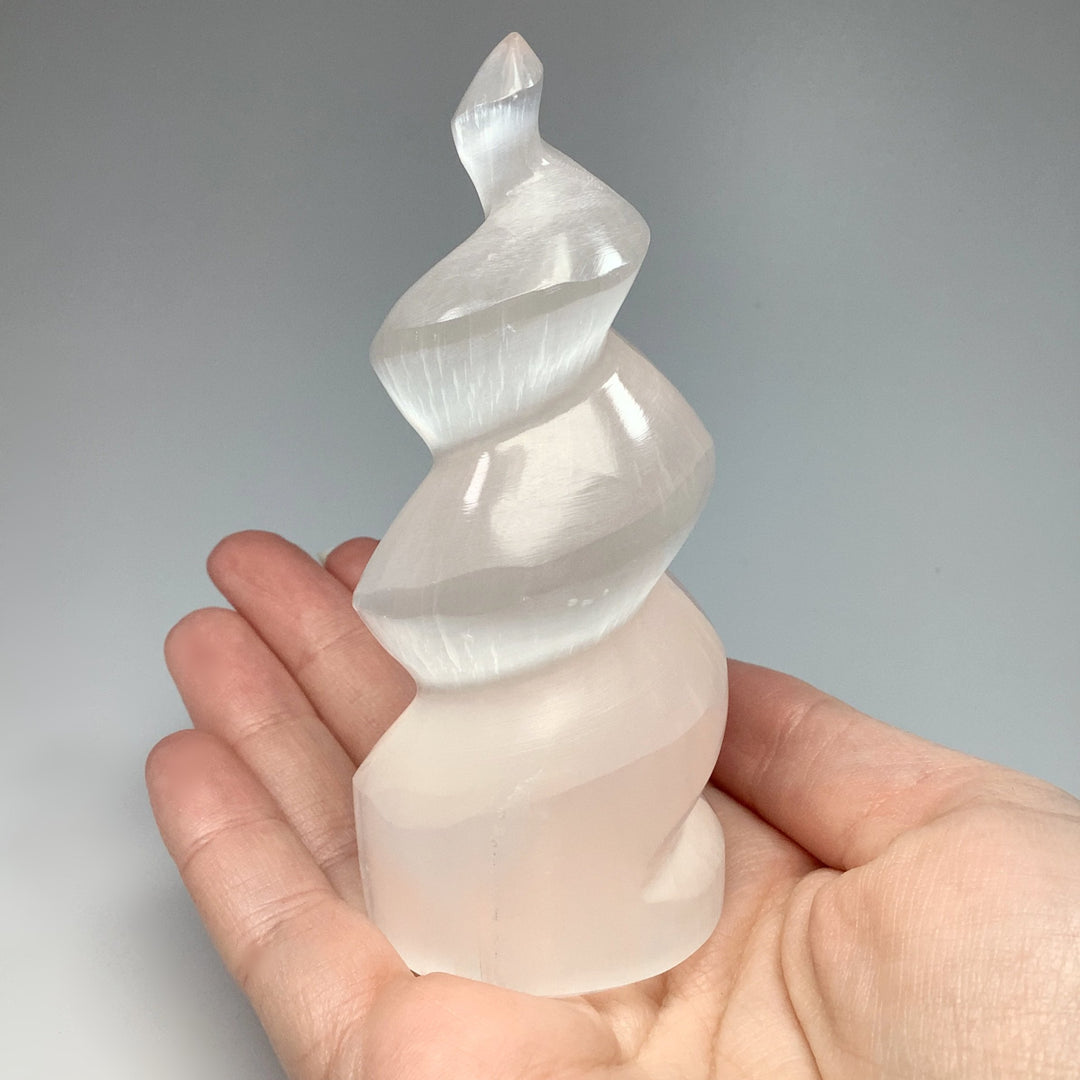 Selenite Spiral Carving