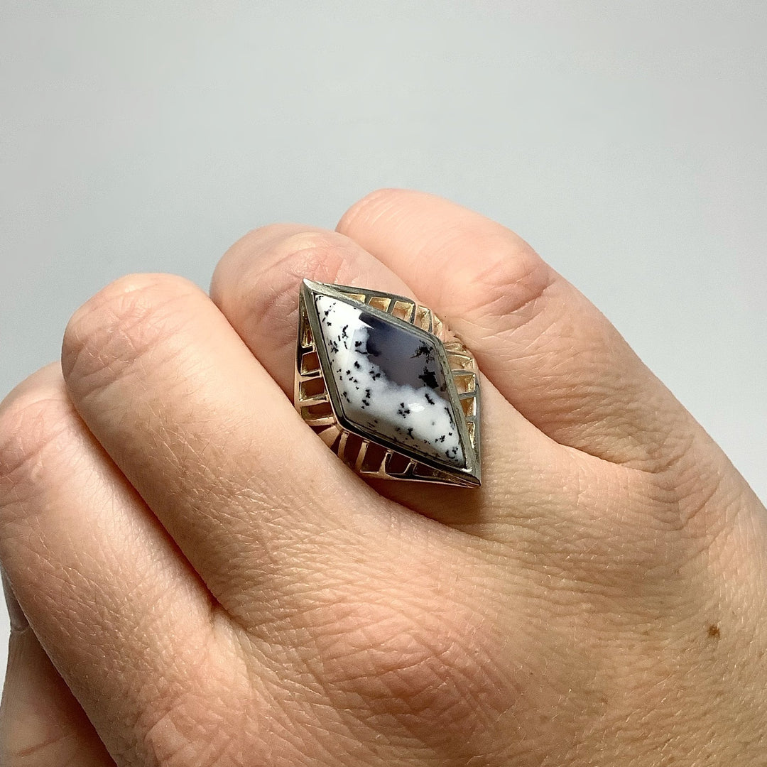 Dendritic Opal Ring