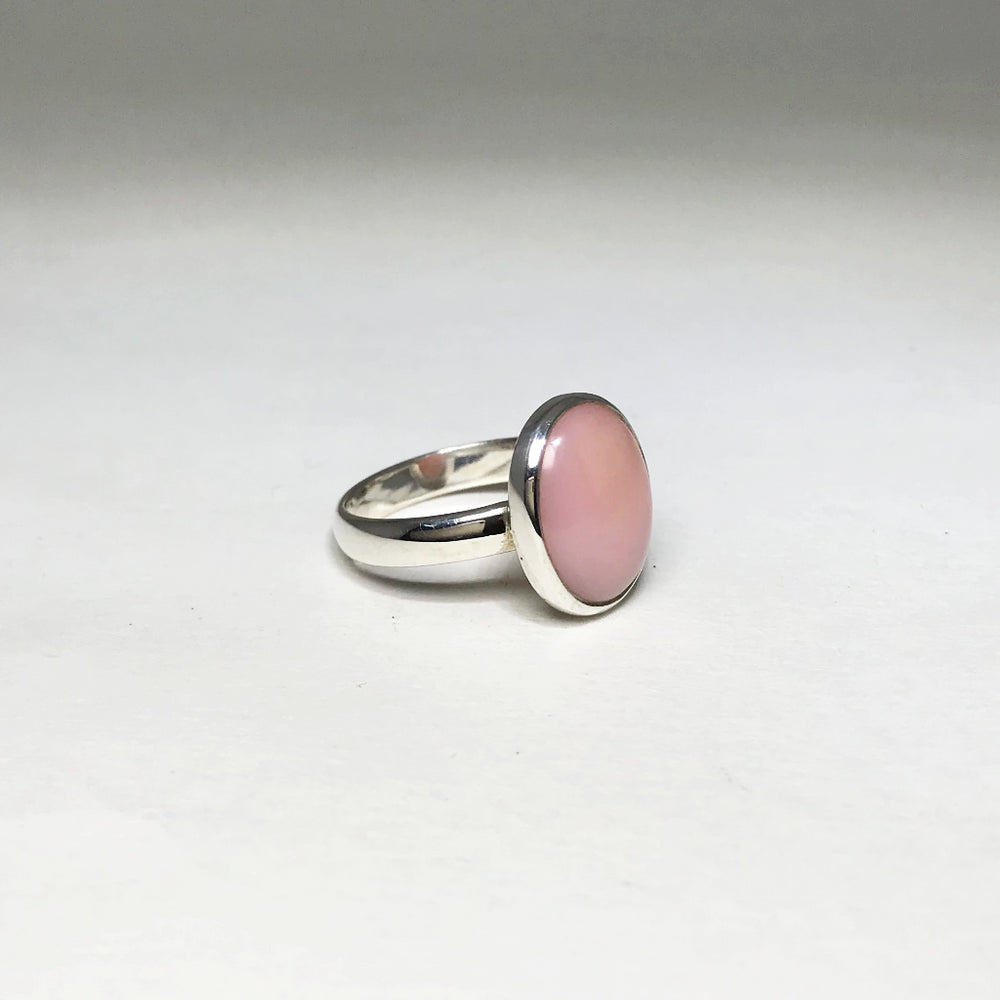 Pink Peruvian Opal Ring