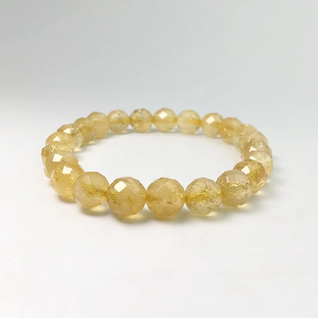 Citrine Faceted Beaded Bracelet