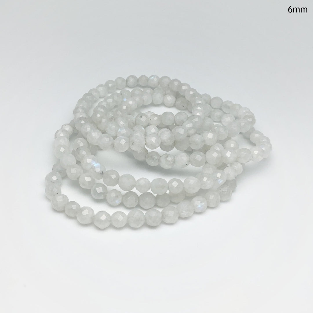 Moonstone Faceted Beaded Bracelet