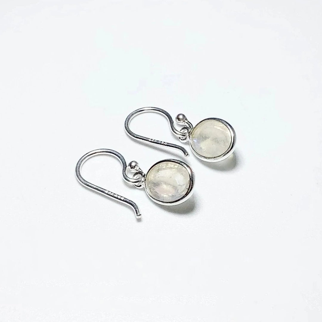 Rainbow Moonstone Dangle Earrings