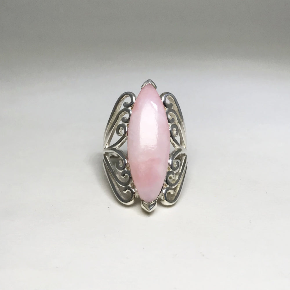 Pink Peruvian Opal Ring