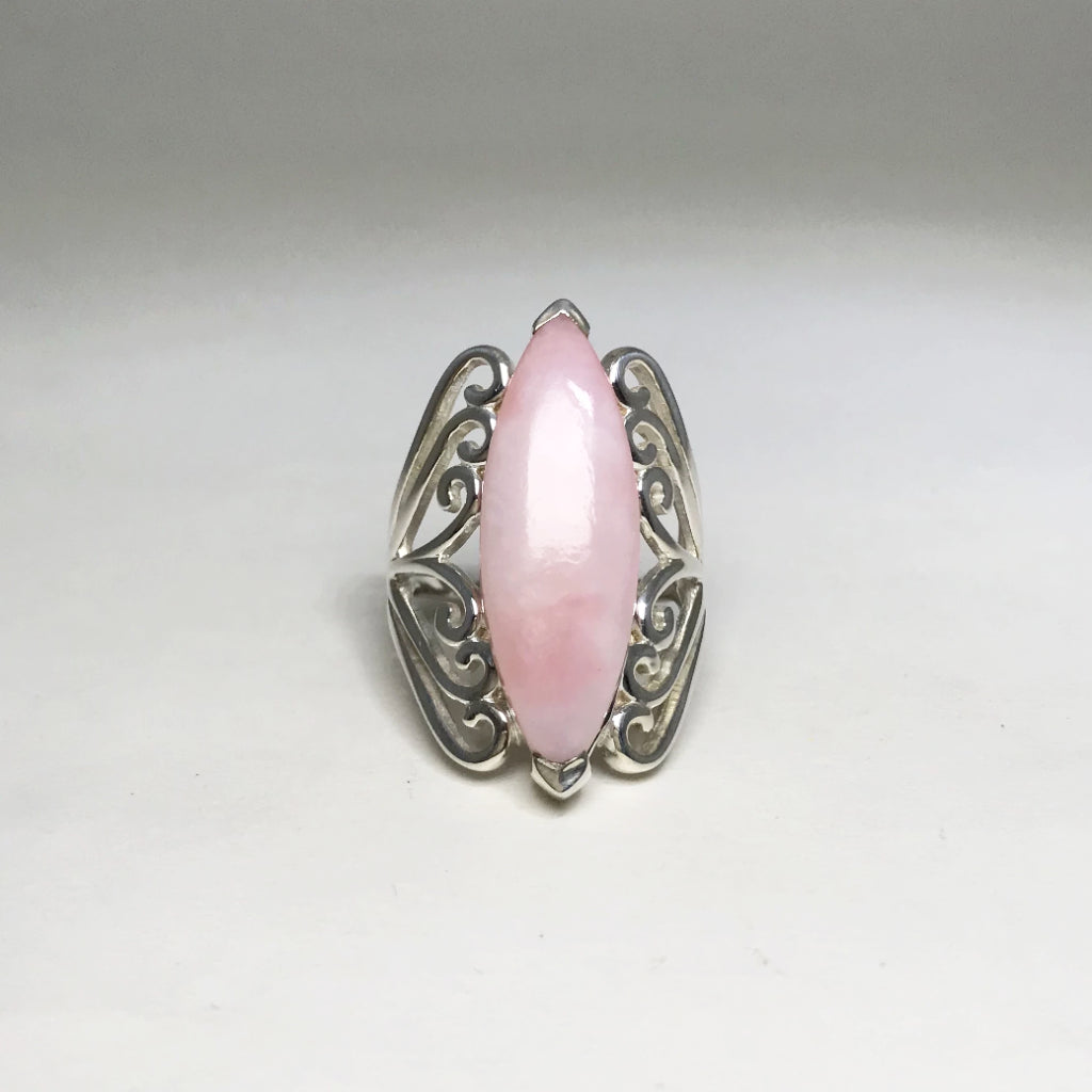 Pink Peruvian Opal Ring