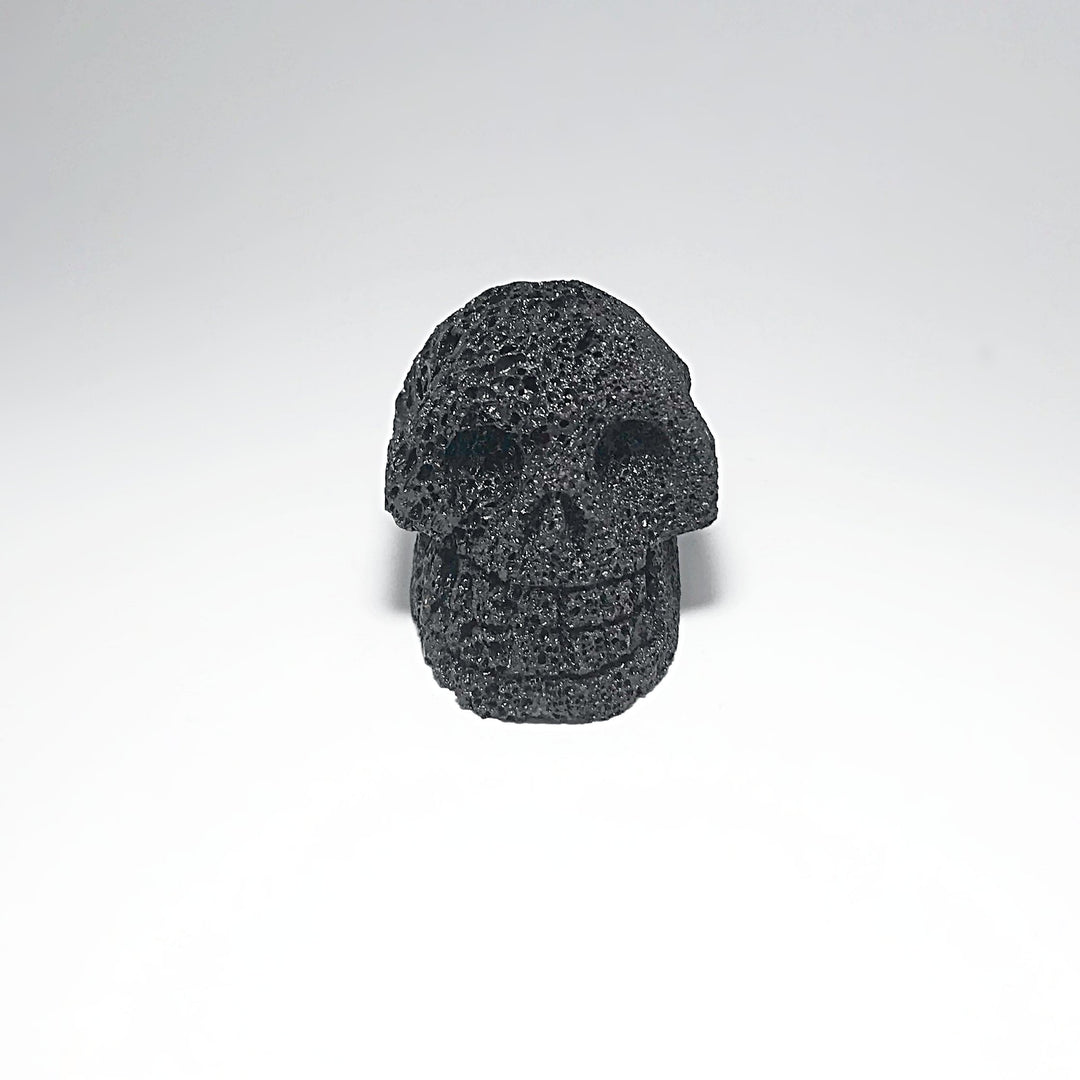 Carved Lava Stone Skull