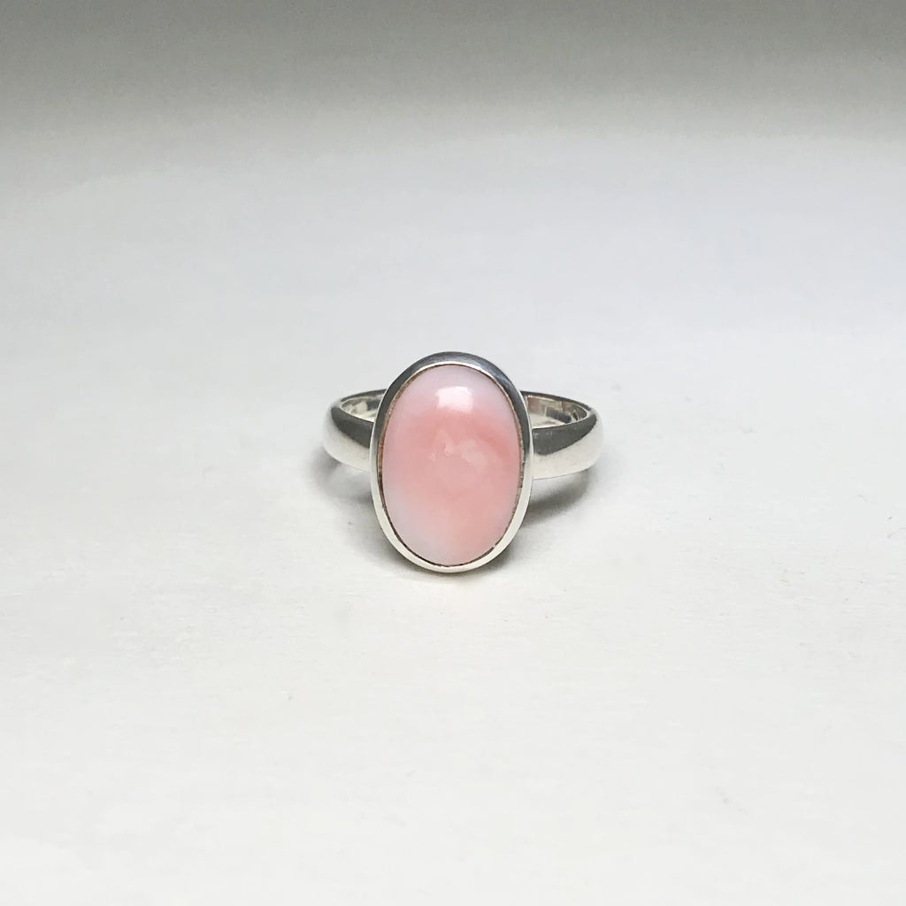 Pink Peruvian Opal Ring