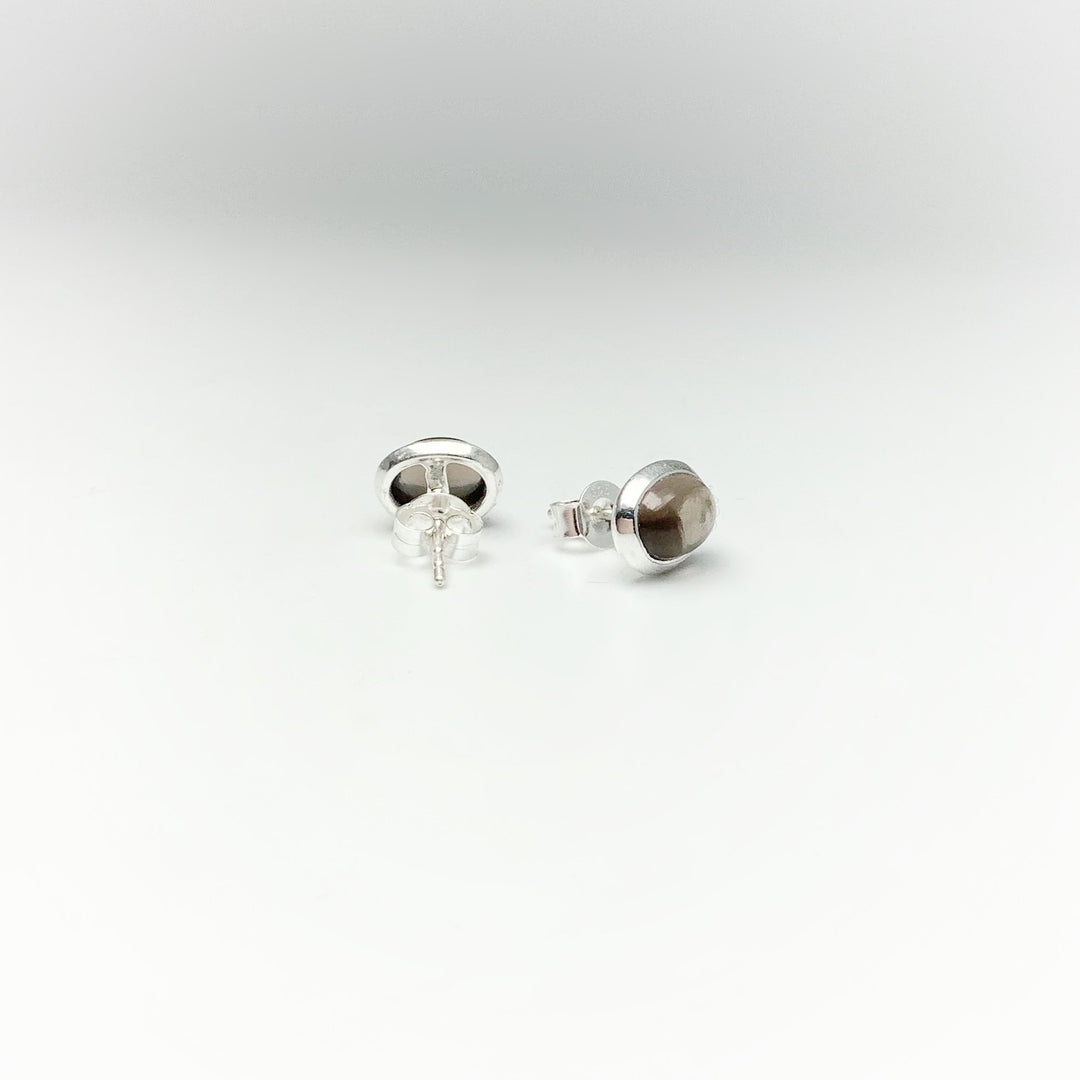 Smoky Quartz Stud Earrings