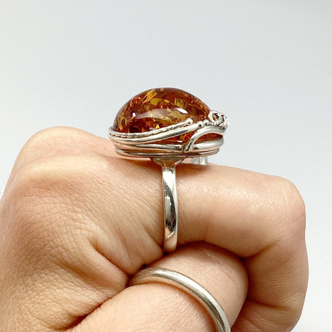 Cognac Amber Ring