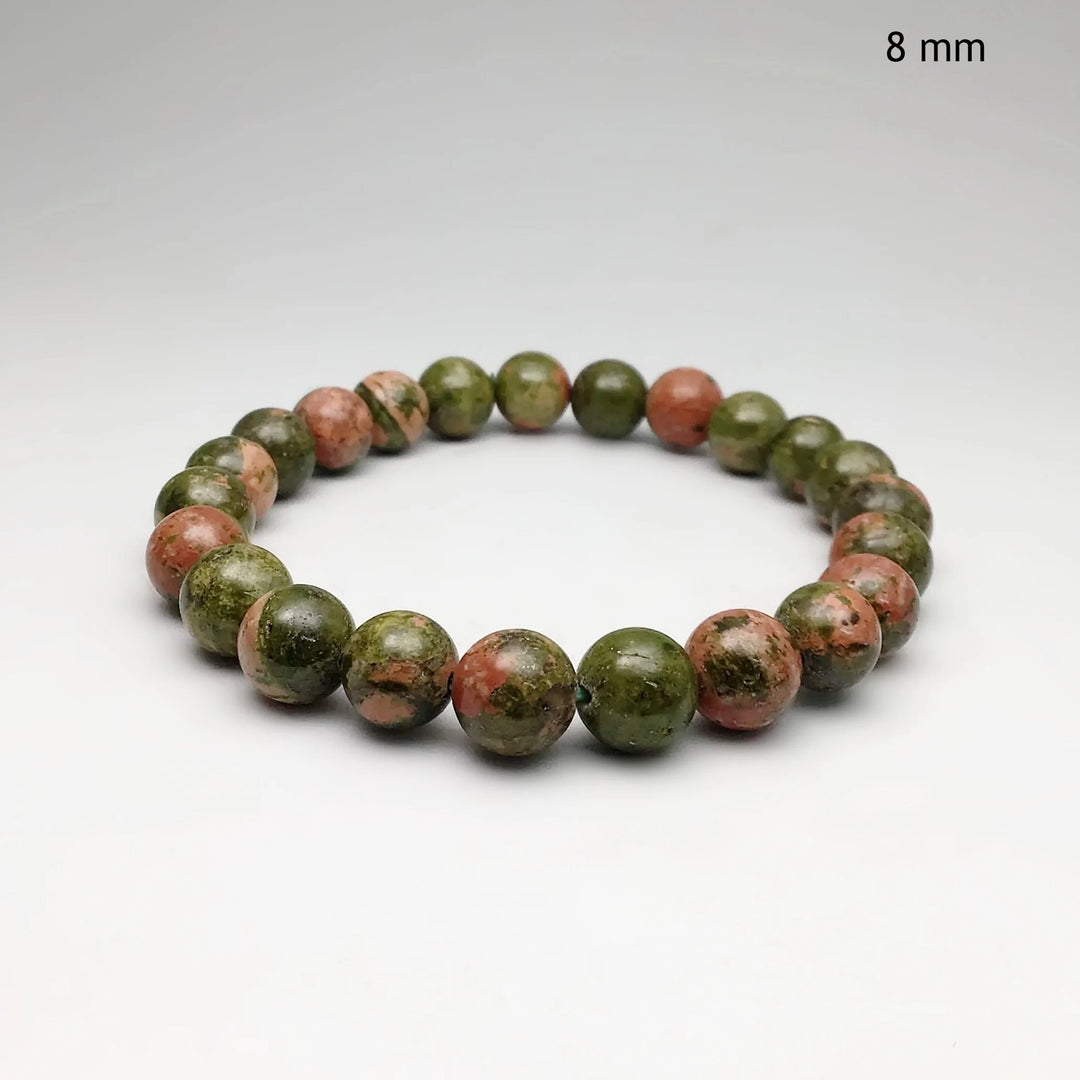 Unakite Jasper Beaded Bracelet