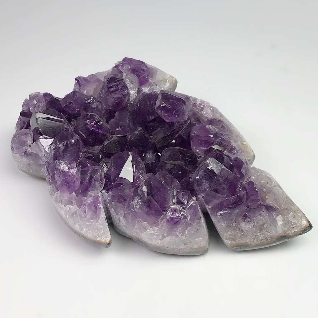 Amethyst Druze Cluster Leaf Carving