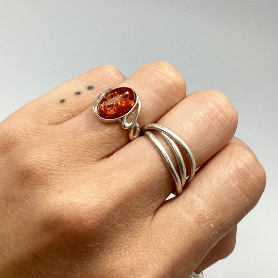 Cognac Amber Ring